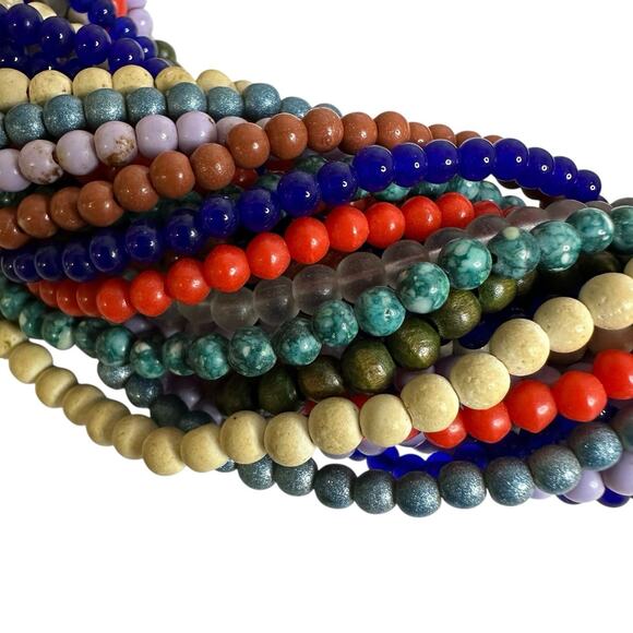 Vintage Twist A Bead 80s Necklace 14 Strands Multicolor  - Picture 2 of 4